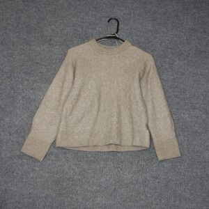 Stockholm Atelier & Other Stories Sweater Womens M Beige Alpaca Blend Fuzzy Mock